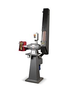 TOMMASI & BONETTI LN02C-P - Levigatrice e pulitrice verticale combinata per metalli su colonna con interruttore magneto termico, 400 V, 2800 rpm