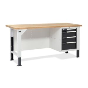Fami MASTERBR2006 Banco da lavoro WORK MASTER regolabile in altezza con 1 armadio a 4 cassetti