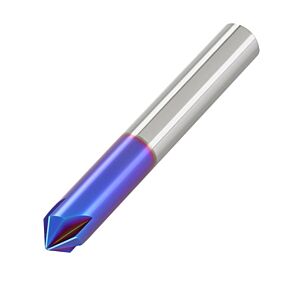 Carmex MC08DA60CR3 Fresa svasatrice 60° in metallo duro integrale per smussatura e sbavatura, rivestita CR3 - Diametro 8mm