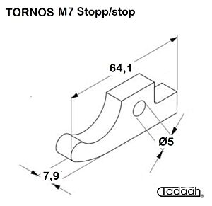 MD15825 Nasello per tornio TORNOS MS7 -fermo