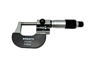 BORLETTI MNE1W Micrometro millesimale per esterno a numeratore, campo di misura di 0-25 mm