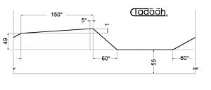 PA125201 Camma standard per Mori-Say  6/25, 6/32, 6/42, 8/25, 8/32, 8/42 - h=1 x150° 