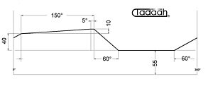 PA125701 Camma standard per Mori-Say 6/25, 6/32, 6/42, 8/25, 8/32, 8/42 - h=10 x150°