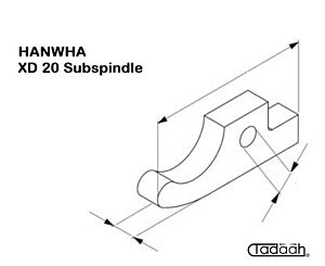 PC-16000-105 Nasello per tornio HANWHA - XD 20V Mandrino principale/Contromandrino