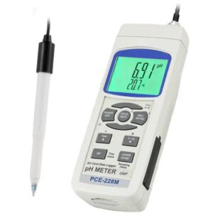PCE Instruments PCE-228S Misura precisa del pH del terreno con il piaccametro, dispositivo portatile, ampia memoria SD, interfaccia RS-232 e calibrazione automatica