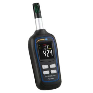 PCE Instruments PCE-444 Igrometro tascabile con sensori di precisione, display LCD retroilluminato, funzione HOLD e calcolo del punto di rugiada, ideale per misure rapide