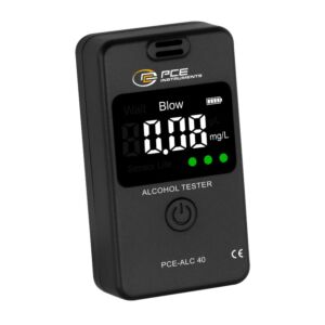 PCE Instruments PCE-ALC 40 Alcoltest digitale portatile senza contatto con display a semaforo, memoria 50 valori e campo di misura 0–1 g/l