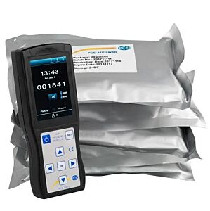 PCE Instruments PCE-ATP 1-KIT Luminometro ATP per igiene superficiale rapida e tracciabile con provette incluse, auto-calibrazione, memoria da 10.000 valori, USB e Bluetooth