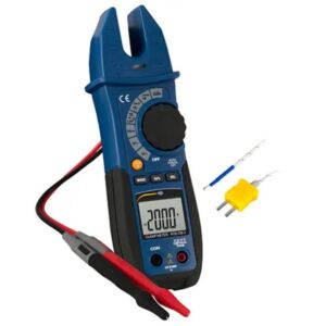 PCE Instruments PCE-CM 3 Multimetro a ganasce aperte fino a 200 A AC, misura corrente e tensione AC/DC, resistenza, capacità e temperatura con display LCD retroilluminato