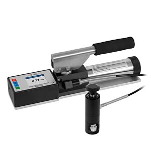 PCE Instruments PCE-DAT 500 Misuratore di adesione portatile con testa autoallineante, pompa manuale, memoria CSV e interfaccia USB conforme a ISO 4624, ASTM D4541 e GB/T 5210