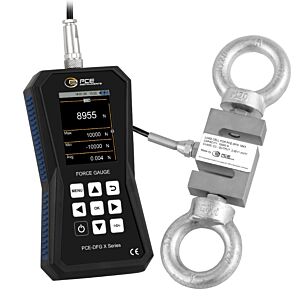 PCE instruments PCE-DFG 10K X Dinamometro con cella di carico esterna da 10.000 N, display grafico, registrazione dati, software incluso, memorizzazione fino a 30 milioni di valori e protezione IP67