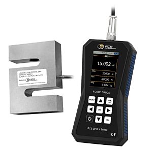 PCE Instruments PCE-DFG 20K X Dinamometro con cella di carico esterna da 20.000 N, allarmi personalizzabili, display grafico, registrazione dati e software incluso per misurazioni precise in laboratorio