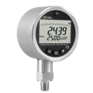PCE Instruments PCE-DPG 25 Manometro digitale per acqua e gas con display retroilluminato, rilevamento pressione, grafico a barre e connettore filettato 1/4" NPT