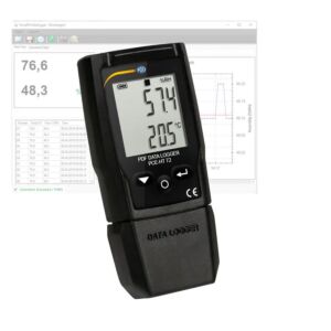 PCE Instruments PCE-HT 72 Termo-igrometro, misuratore ambientale con report PDF e datalogger per temperatura e umidità, memoria di 20.010 valori, esportazione CSV