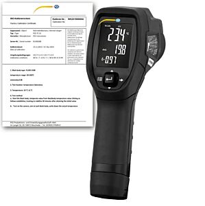 PCE Instruments PCE-ILD 10-ICA Sensore di temperatura portatile, misura da -50 a 500 °C con puntatore laser, allarmi visivi, struttura robusta e certificazione ISO per applicazioni professionali