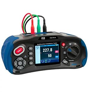 PCE Instruments PCE-ITE 50 Tester impedenza e resistenza elettrica, misurazioni precise di bassa resistenza, isolamento, impedenza circuito e tensione fino a 1000V, con documentazione