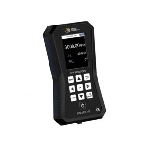 PCE Instruments PCE-LES 103 Stroboscopio con 3 LED ad alta potenza, intensità flash 6160 lux a 30 cm e 1000 Hz e ampiezza dell'impulso regolabile in percentuale, gradi o tempo
