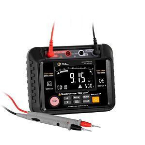 PCE Instruments PCE-MO 1500 Megaohmetro con memoria dei valori misurati, misura tensione continua DC, tensione AC e resistenza all'isolamento, range per tensione continua da 10 a 600V con risoluzione 1V