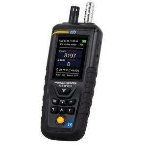 PCE Instruments PCE-MPC 15 Campionatore di particelle, misure PM2.5 e PM10, registrazione dati, allarmi, interfaccia micro USB, 9 ore di autonomia e valigetta per trasporto