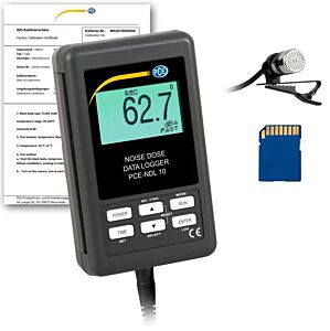 PCE Instruments PCE-NDL 10-ICA Datenlogger, tragbares gerät zur messung des schallpegels, mit ISO-zertifizierung, USB-schnittstelle und einer abtastrate von bis zu 3600 sekunden