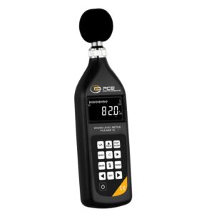 PCE Instruments PCE-NSP 10 Fonometro per misurare il rumore nell'industrie, ambiente, salute e sicurezza sul lavoro, range di misura da 20 a 130dB
