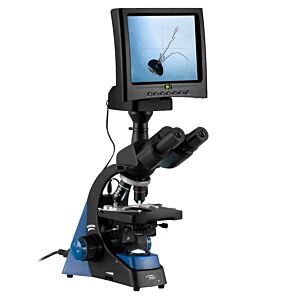 PCE Instruments PCE-PBM 100 Microscopio per ricerca, trinoculare ergonomico, testa rotante 360°, display LCD, ottima illuminazione, 100 ingrandimenti e uso facile