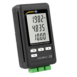 PCE Instruments PCE-PDR 10 Manometro con datalogger, misura e registra pressione con 3 sensori, scheda SD, display LCD, alimentazione versatile e montaggio semplice