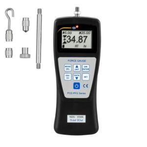 PCE Instruments PCE-PFG 50 Dinamometro con cella di carico interna per misure forze di trazione e compressione, range di misura da 0 a 50N con risoluzione di 0.01N