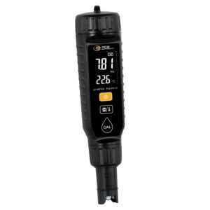 PCE Instruments PCE-PH 14 Piaccametro per sostanze acquose non corrosive, misura del pH e della temperatura, range di misura del pH da 0 a 14 pH