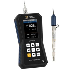 PCE Instruments PCE-PH 228LAB-LC Piaccametro con gestione dei dati GLP, precisione elevate del ± 0.002pH, range di misura da -2 a +20pH