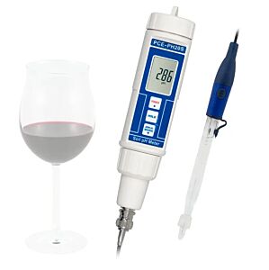 PCE Instruments PCE-PH20WINE Misuratore pH per agricoltura, preciso, impermeabile (IP67), ricalibrabile, ideale per vino e birra, con elettrodo esterno e facile lettura