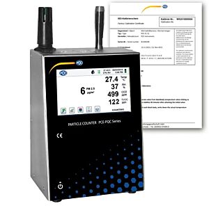 PCE Instruments PCE-PQC 23EU Rilevatore di particelle multifunzione per particolato (0.3-25µm), CO2, TVOC, temperatura e umidità con gestione energetica avanzata ed interfacce ethernet/USB, certificazione inclusa