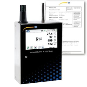 PCE Instruments PCE-PQC 35EU Misuratore di VOC, CO2, particolato (PM1.0-PM10/TPM), temperatura e umidità con sensore PID per monitoraggio continuo a parete
