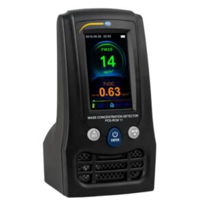 PCE Instruments PCE-RCM 11 Igrometro con rilevamento di HCHO, PM2.5, PM10, TVOC, temperatura e umidità, display TFT-LCD 3". Misure ambientali precise e continue con memoria integrata