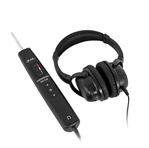 PCE Instruments PCE-S 42 Vibrometer with two probes to detect noises from bearings and motors, noise-canceling headphones included, 32 sound levels for precise maintenance