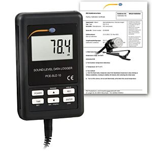 PCE Instruments PCE-SLD-10-ICA Datenlogger zur geräuscherfassung, mit 4-20 mA ausgang, SD-kartenaufzeichnung, LCD-display und einschließlich ISO-zertifizierung