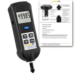 PCE Instruments PCE-T 260-ICA Tachimetro e stroboscopio, misura ottica e a contatto, temperatura a infrarossi, interfaccia RS-232, ideale per manutenzione predittiva