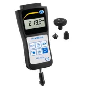 PCE Instruments PCE-T236 Misuratore per carta portatile con misurazione ottica e a contatto, spegnimento automatico, memoria, display LCD rotante, ideale per manutenzione e ottimizzazione macchinari