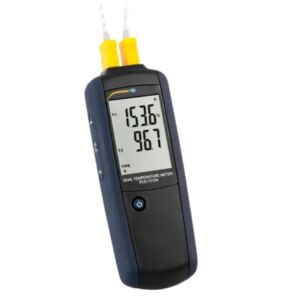 PCE Instruments PCE-T312N Misuratore HVAC a 2 canali, ampio range da -210 a 1.372 °C, unità °C/°F/K, display retroilluminato, design compatto per utilizzo facile-