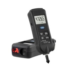 PCE Intruments PCE-T 240 Stroboscopio per la misurazione di velocità e temperatura, con misurazione ottica e a contatto, interfaccia RS-232 - Range 5-99.999 rpm