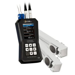 PCE Instruments PCE-TDS 200+ MR Flussimetro a ultrasuoni per la misura del flusso, portata e volume di acqua o sostanze in tubazioni, range di misura di ±32 m/s
