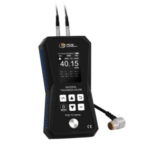 PCE Instruments PCE-TG 150A F25 Thickness gauge with memory, range up to 300 mm, built-in calibration, 2.5 MHz probe, alarm for limit values and ISO ratio option for precise measurements