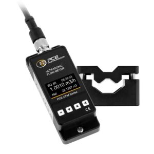PCE Instruments PCE-UFM 10 Flussimetro a ultrasuoni per installazione fissa per tubi di piccole dimensioni DN10, range di misura da ±0.1 a ±5 m/s, risoluzione 0.001 m/s