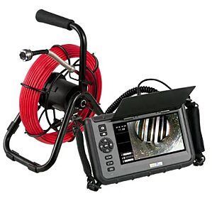 PCE Instruments PCE-VE 1030N Boroscopio per aziende, industrie, artigianato o officina, diametro sonda 28mm, lunghezza sonda 30m, profondità di campo 10mm