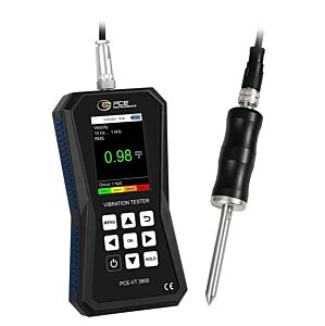 PCE Instruments PCE-VT 3800S Vibrometro con datalogger e sensore esterno per il controllo dei componenti che vibrano in macchine e impianti