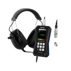 PCE Intruments VT 3850 Vibrometro con data logger, misurazione del valore di picco e sensore esterno
