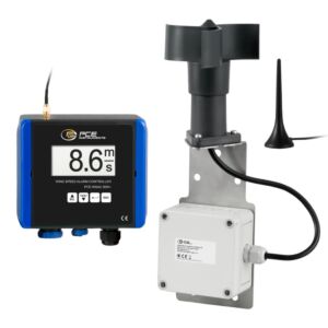 PCE Instruments PCE-WSAC 50W+ 230 Anemometro con sensore wireless per monitoraggio del vento su gru edili, range di misura da 1 a 180km/h