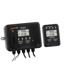 PCE Instruments PCE-WMM 100 Misuratore ambientale di CO2 e O2 con allarmi regolabili, display LCD, unità principale e remota, relè e uscita analogica per monitoraggio sicuro