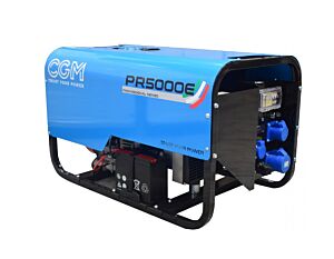 CGM PR5000E Generatore di corrente professionale a benzina 4.5kW, monofase 230V, con sistema di avviamento elettrico e stabilizzatore di tensione AVR