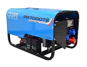 CGM PR7000TE Generatore di corrente a benzina professionale 5.6kW, trifase 400V, con sistema di avviamento elettrico e stabilizzatore di tensione AVR
